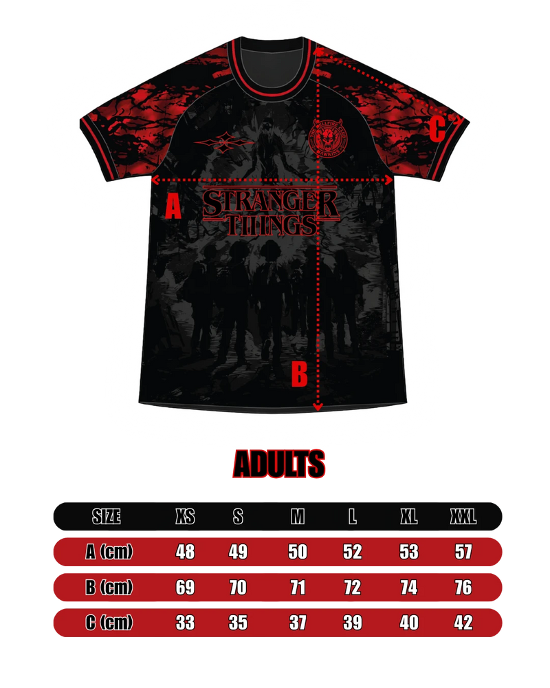 Tabla de medidas Vesterez Stranger Tee