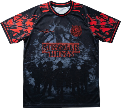 Stranger Things football shirt Hellfire Club black red - Vesterez