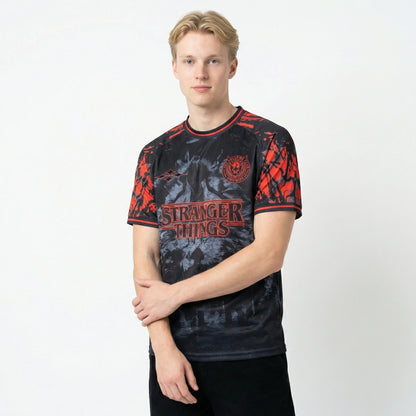 Stranger Things football shirt men side view - Vesterez