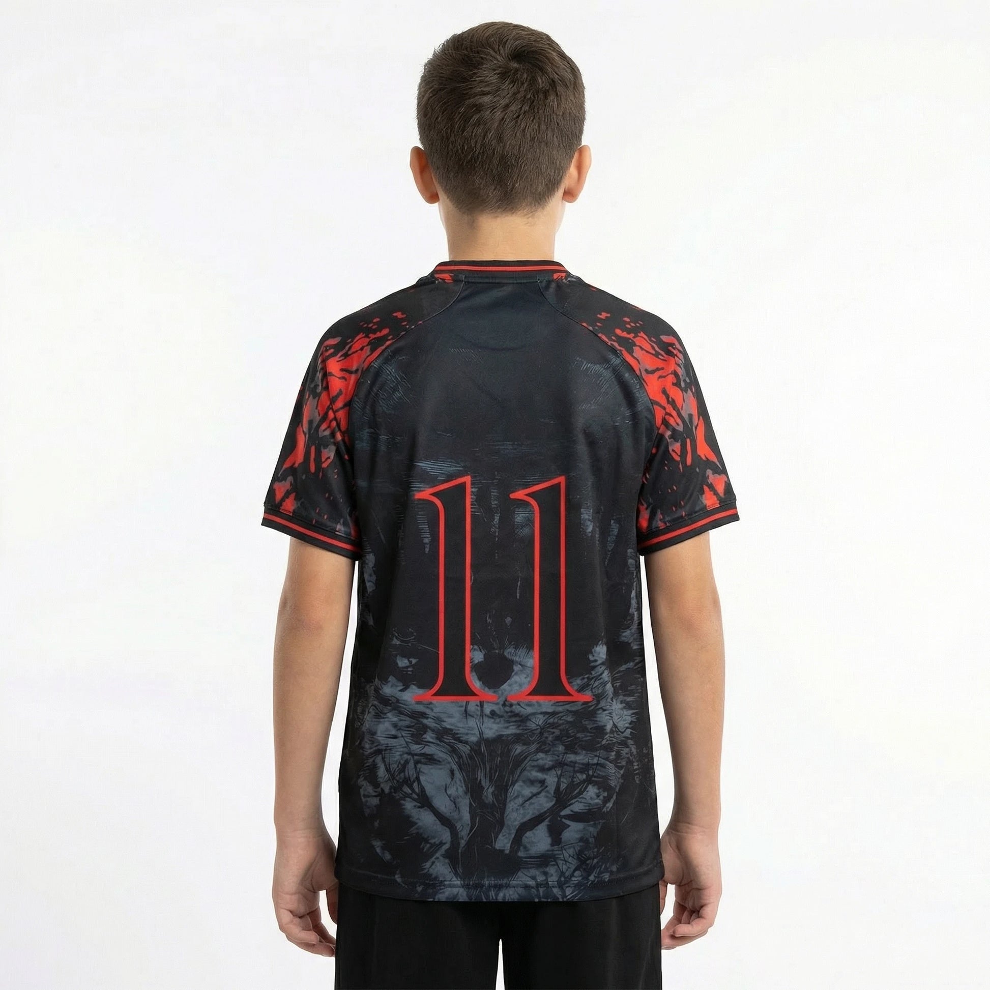 Stranger Things kids football shirt boy front view - Vesterez