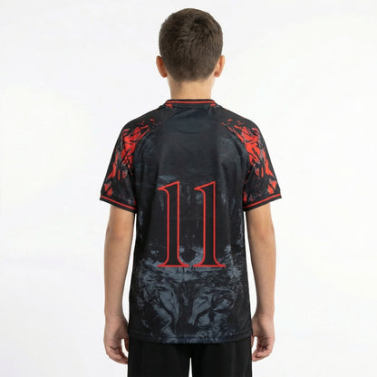 Stranger Things kids football shirt boy front view - Vesterez